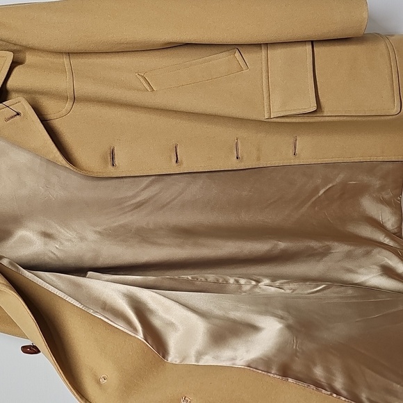 Vintage Pendleton Men's Tan Wool Coat Size XL Button Up W/ Pockets - Picture 10 of 16